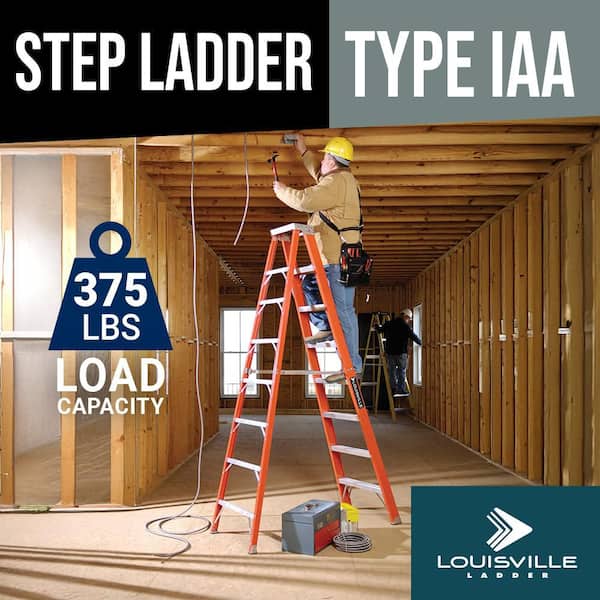 4 ft. Fiberglass Step Ladder with 375 lb. Load Capacity Type IAA Duty Rating