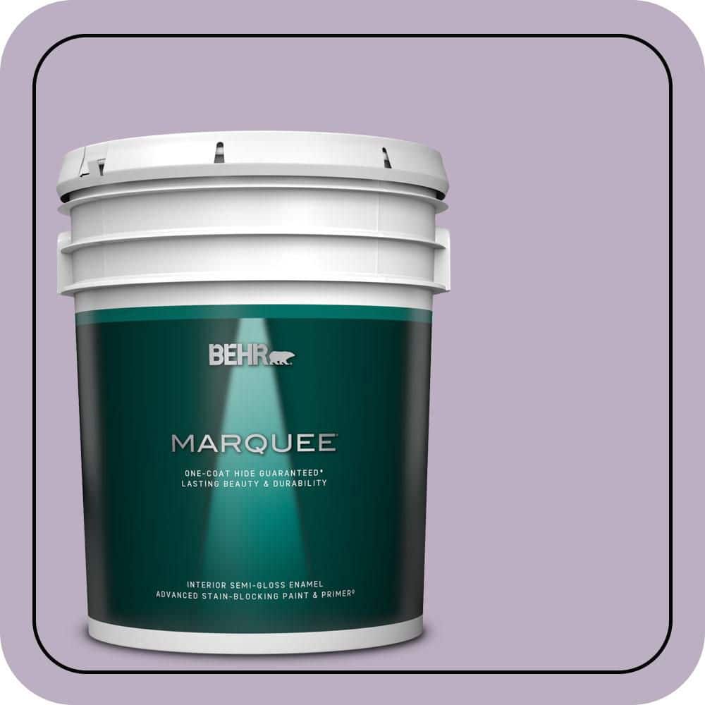 5 gal. #S100-3 Courtly Purple One-Coat Hide Semi-Gloss Enamel Interior Paint & Primer price history on PriceWatchPro