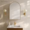 Swiss Madison Porte 20 in. W x 30 in. H Arched Recessed/Wall Mount Medicine Cabinet with Mirror in Gold SM-MC9001BG