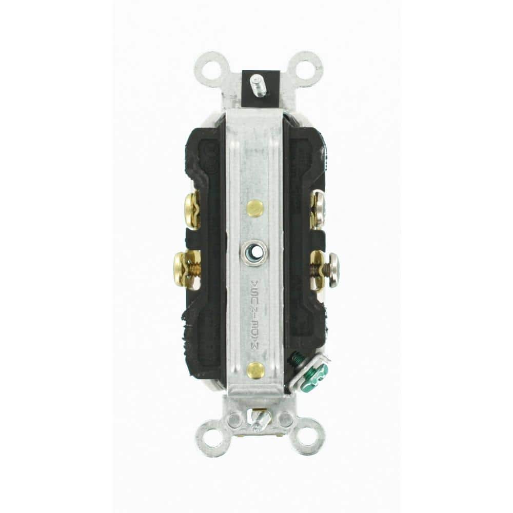 White Tamper Resistant Duplex Outlet with Wall Plate