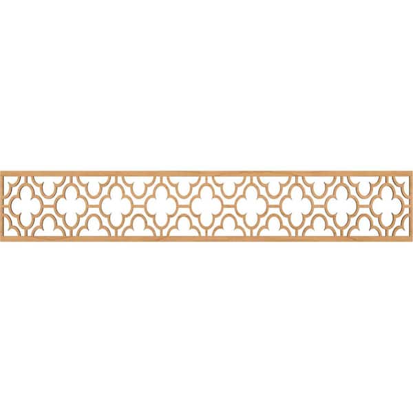 Ekena Millwork Chicago Fretwork 0.25 in. D x 46.625 in. W x 8 in. L Maple Wood Panel Moulding