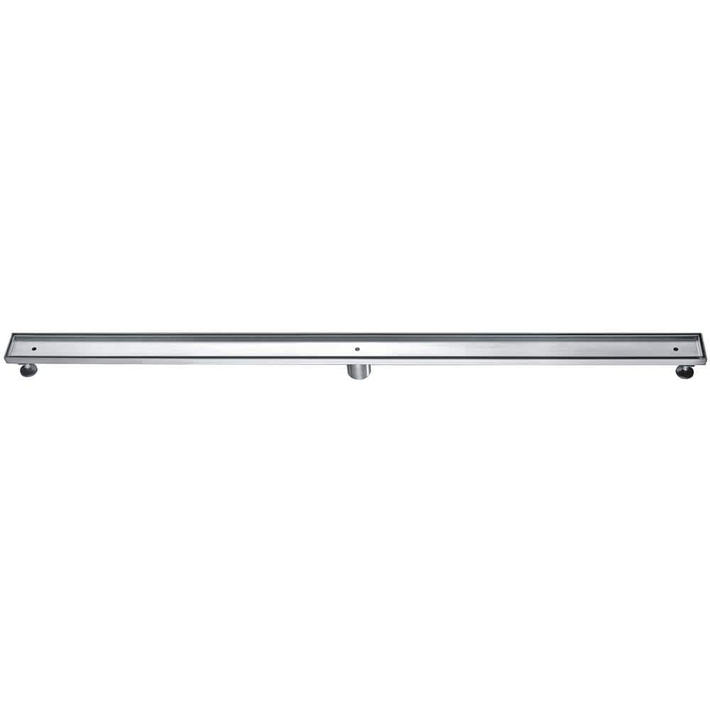59'' Stainless Steel Linear Shower Drain with Removable Basket Strainer