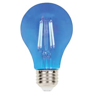 40-Watt Equivalent A19 Dimmable Blue Filament LED Light Bulb