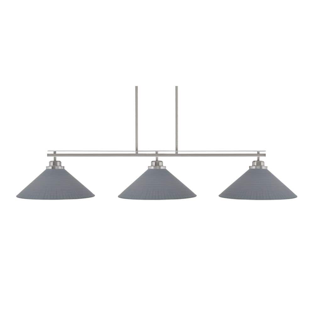 Monroe 3-Light Billiard Light, Round Fitter, Brushed Nickel Finish, 16 in. 