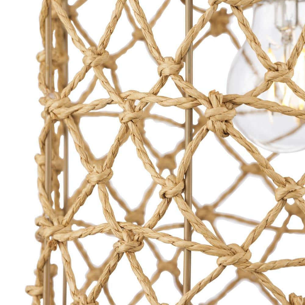 Chandra 10" Matte Black Handwoven Geometric Pendant Light