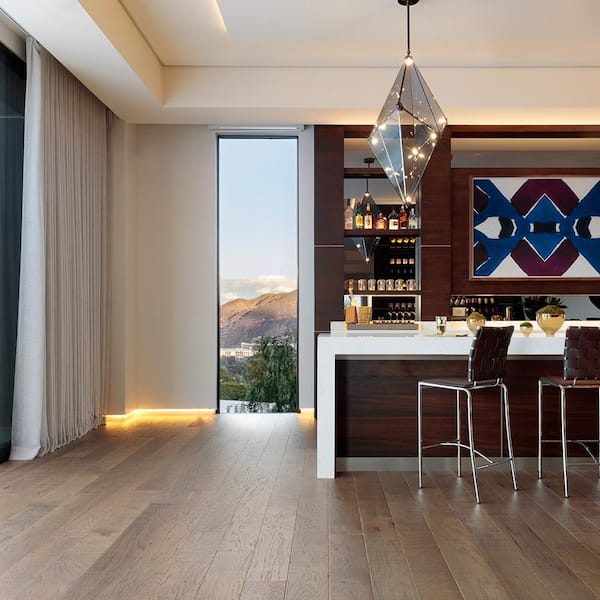Hickory Capistrano 3/8 in. T x 6-1/2 in. W x Varying L Engineered Click Hardwood Flooring (23.64 sq. ft./Case)