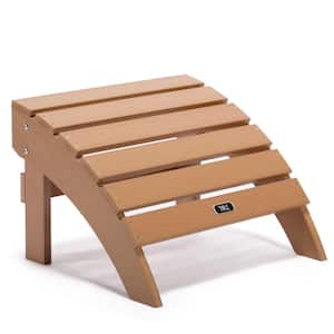 Brown Plastic Wood Reclining Lawn Chair