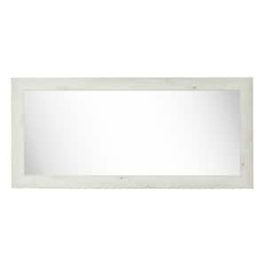 30 in. W x 59 in. H Framed Rectangular Bathroom Vanity Mirror in White
