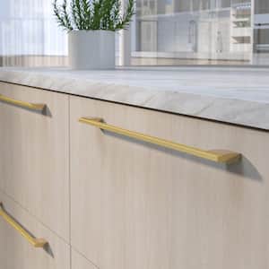 Bloomsbury Collection 20 1/8 in. (512 mm) Metallic Gold and Brushed Gold Modern Rectangular Cabinet Bar Pull
