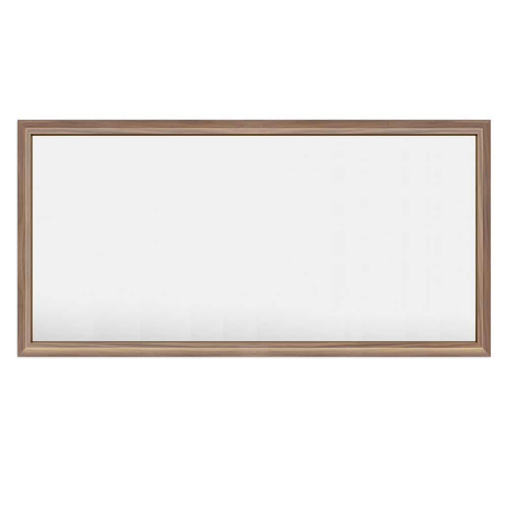 60 in. W x 30 in. H Rectangular Aluminum Alloy Framed and Tempered Glass Wall Bathroom Vanity Mirror in Dark Brown Wood price history on PriceWatchPro