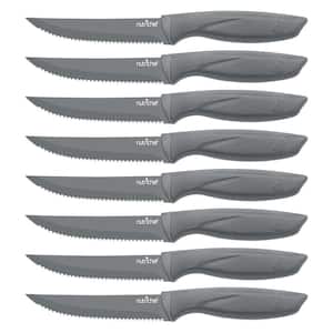 7 in. Stainless Steel Partial Tang Serrated Edge Steak Knife with PP Handle (Set of 8)