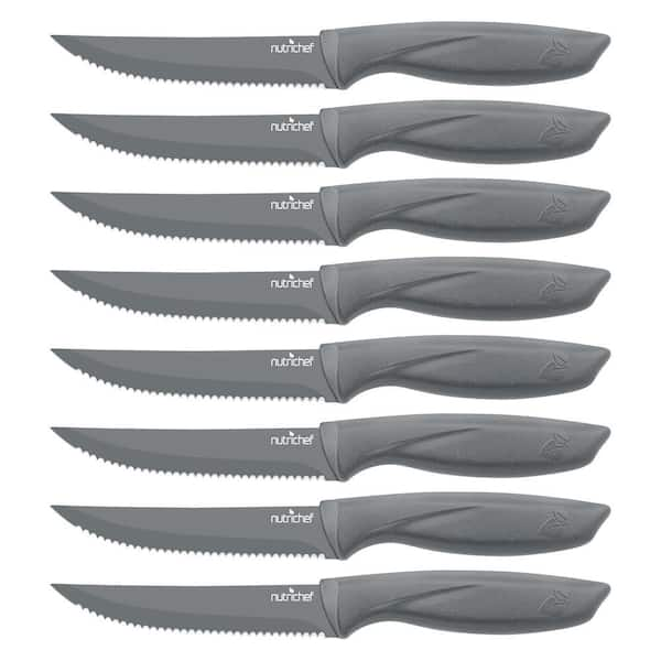 4 Steak Knife Set Serrated Edge 7.5 Stainless Steel Knives Cutlery Utensil