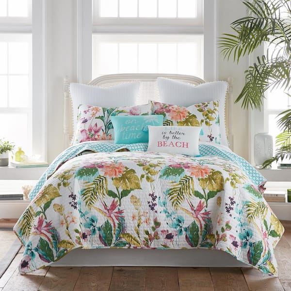 LEVTEX HOME Malana 2-Piece Multicolored Cotton Twin Quilt Set