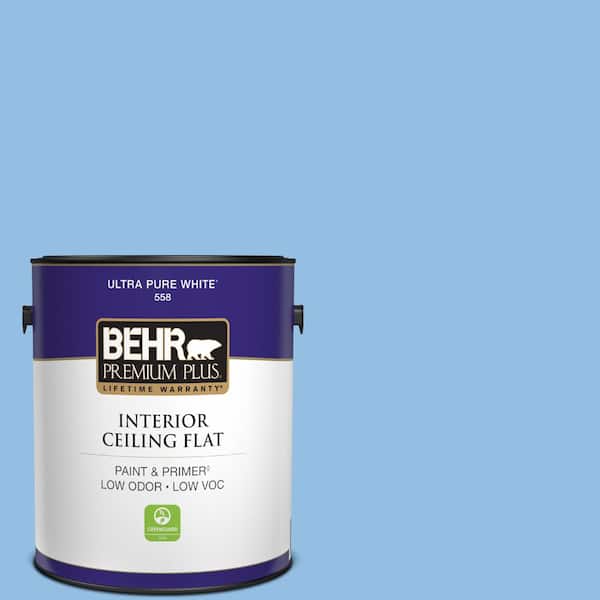 1 gal. #P520-3 Toile Blue Ceiling Flat Interior Paint