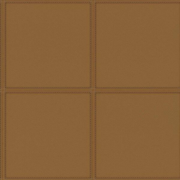 Advantage Brown Avenue Chestnut Leather Wallpaper Sample