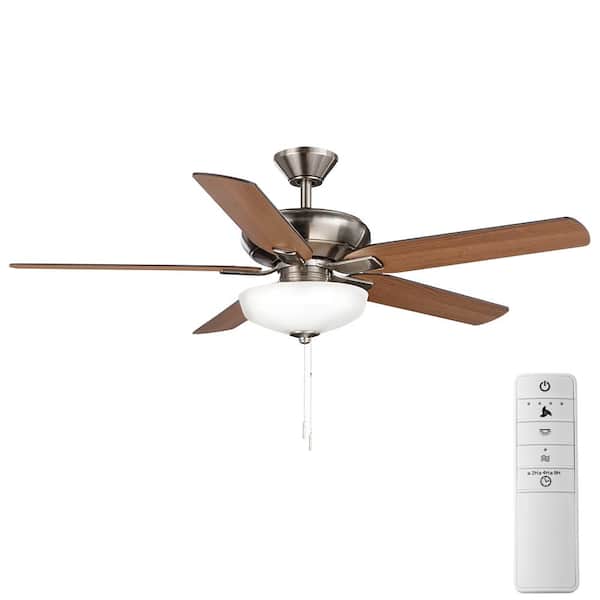 Holly Springs 52 in. Brushed Nickel LED Smart Hubspace Ceiling Fan with Light Kit and Remote Control