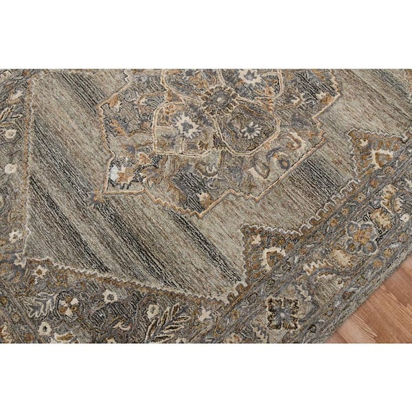 Vestige 5 x 8 Camel Oriental Pattern Area Rug for High Traffic Living Room Dining Room Bedroom