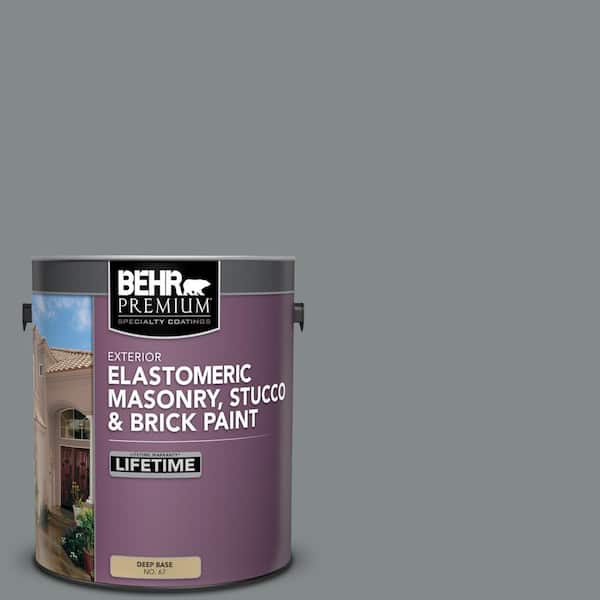 BEHR PREMIUM 1 gal. #N460-5 Slate Rock Elastomeric Masonry, Stucco and Brick Exterior Paint