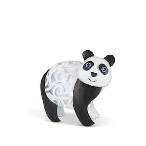 12.4 in. H Young Solar Black and White Panda