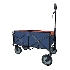 3.5 cu. ft. Steel Collapsible Folding Wagon Push Pull Foldable Beach Wagon Garden Cart