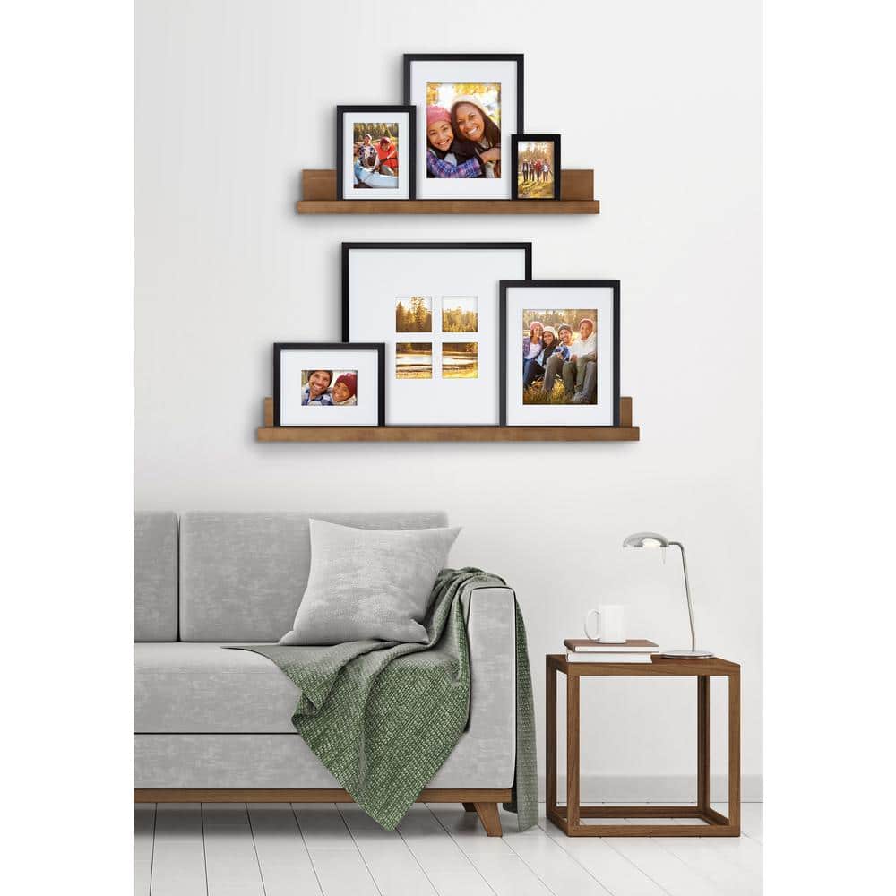 Multicolor Classic Manufactured Wood Wall Shelves & Frame Set