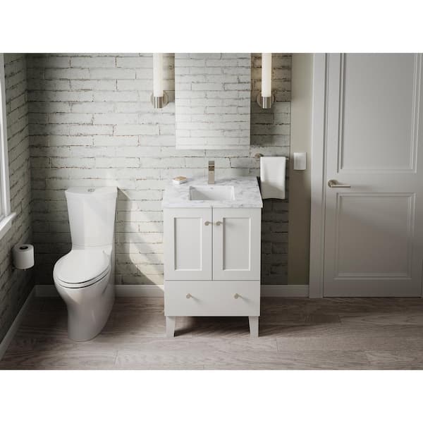 Verticyl 13 in. Square Undermount Bathroom Sink in White