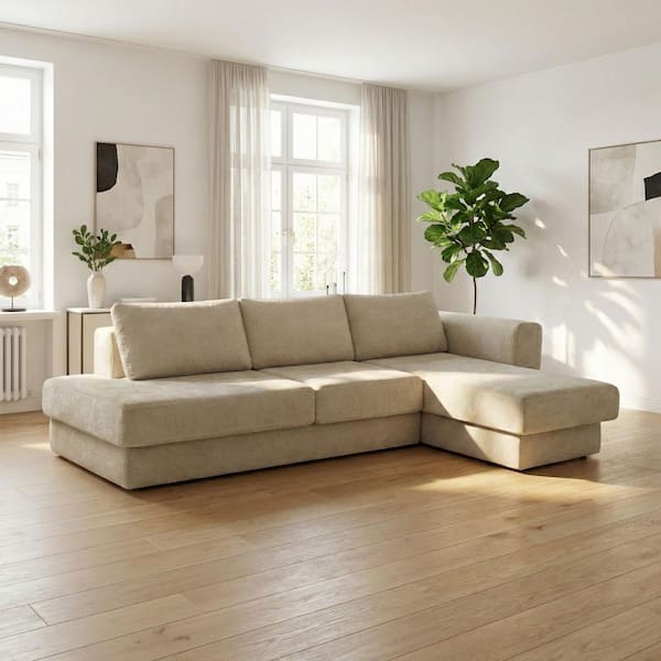 CHRISTOPHER KNIGHT HOME Xenton Modern 113 in. Chenille Upholstered