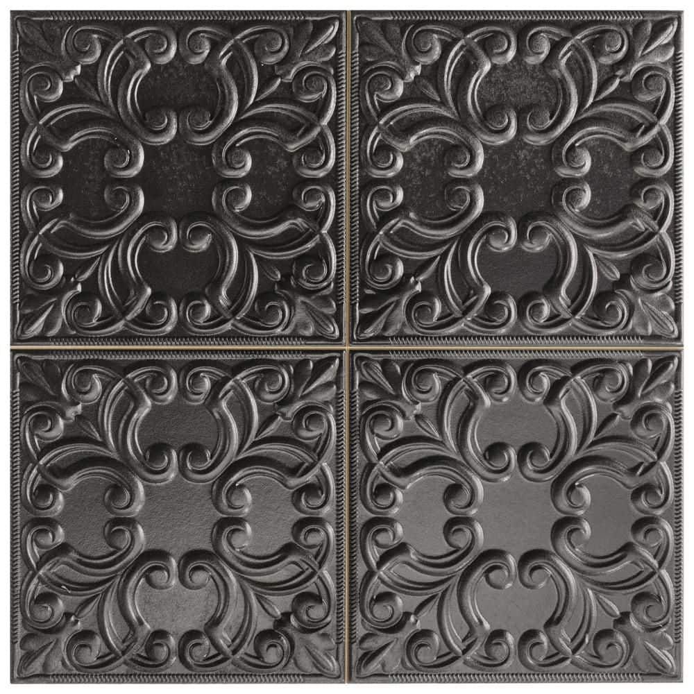 Victorian Tin Black 9 in. x 9 in. Porcelain Wall Take Home Tile Sample price history on PriceWatchPro
