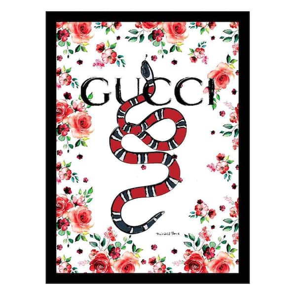 VENICE BEACH Collections Fashion Designer Snake Image by Fairchild Paris 1 Piece Framed Graphic Print Abstract Poster Art Print 18 in. x 14 in.