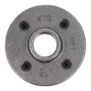 3/4 in. Malleable Iron Floor Flange in Industrial Steel Grey (10-Pack)