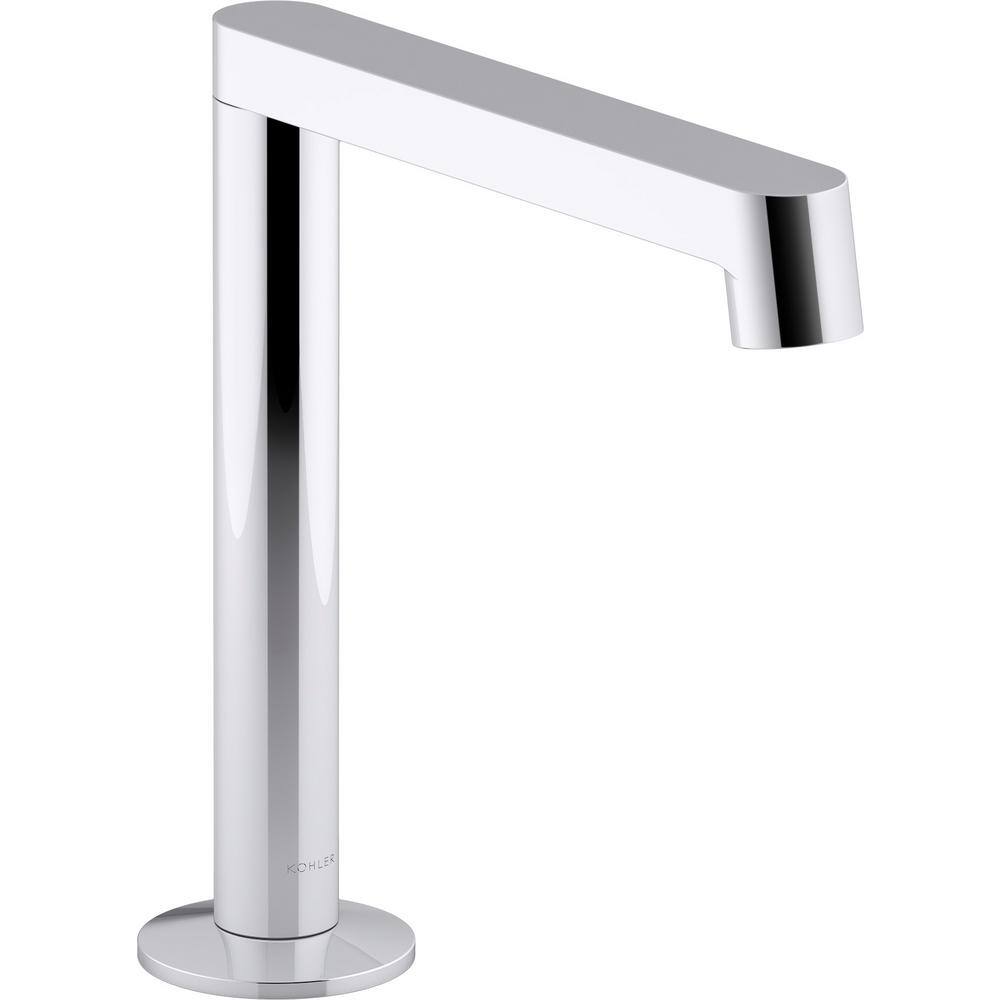Components Bathroom Sink Spout with Row Design Polished Chrome
