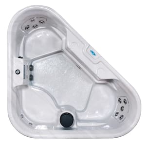 Riviera 3-Person Corner Plug and Play 12-Jet Standard Hot Tub with Ozonator, LED Light, Polar Insulation and Hard Cover