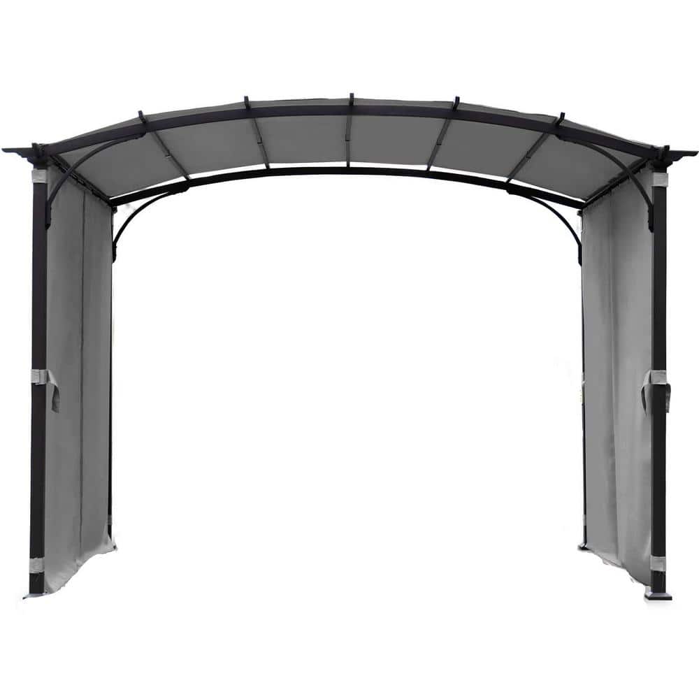 9 ft. W x 11 ft. L Outdoor Patio Arched Gazebo with Waterproof Awning for G