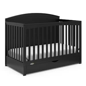 Bellwood Black 5-in-1 Convertible Crib with Drawer