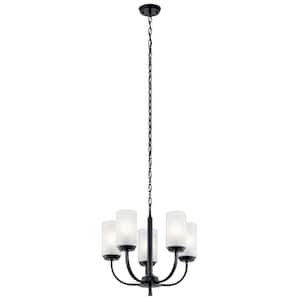 Kennewick 18.5 in. 5-Light Black Traditional Shaded Circle Chandelier for Dining Room