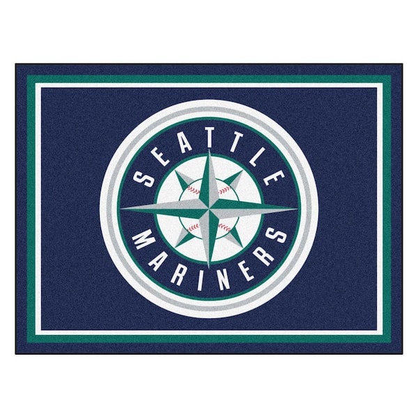 FANMATS MLB Seattle Mariners Navy Blue 8 ft. x 10 ft. Indoor Area Rug