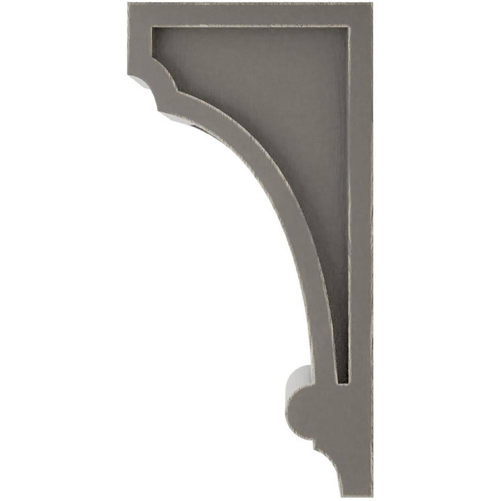 Reclaimed Gray Rubberwood Vintage Decor Corbel 8" x 3.25"