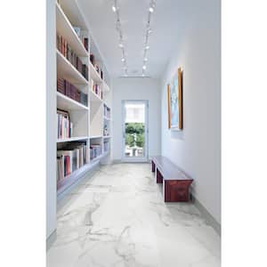 Crystal Bianco White 32 in. x 32 in. Polished Porcelain Floor and Wall Tile (127.98 sq. ft./Pallet)