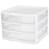 Sterilite ClearView 3-Drawer Wide Organizer - Clear/White, 14.6 x 14.5 x  10.6 in - Kroger