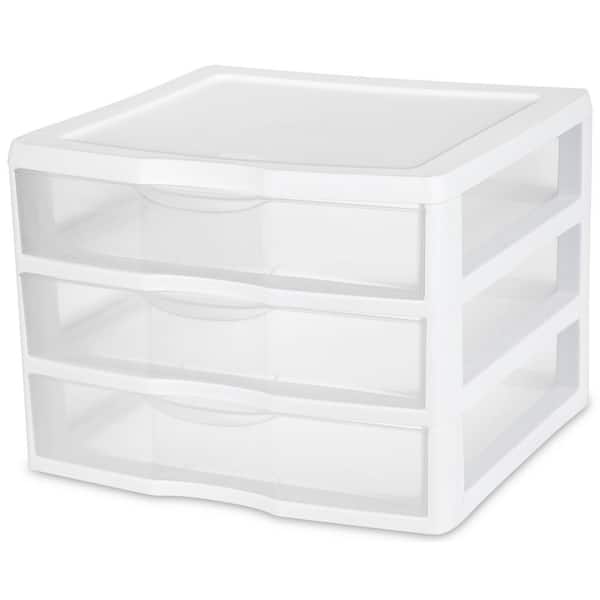 Sterilite Clearview 14.625 in. x 10.625 in. 3Drawer Organizer Unit