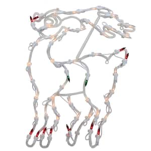 18 in. Lighted Reindeer Christmas Window Silhouette Decoration
