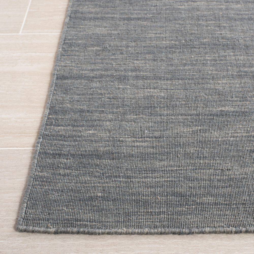 Handmade Grey and Silver Wool and Cotton 3'x5' Area Rug