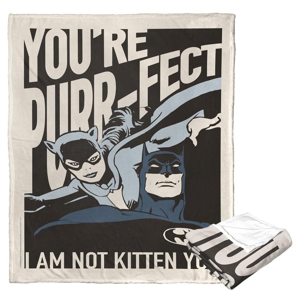 THE NORTHWEST GROUP WB DC Batman Not Kitten You Silk Touch Multi-Colored Throw Blanket