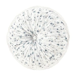 Bungalow Spa Polyester Floral Round Decorative Throw Pillow 15 In. L X 15 In. W