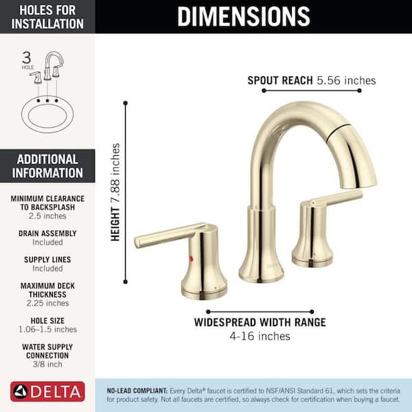 Delta Trinsic 8 in. Widespread Double-Handle Bathroom Faucet with