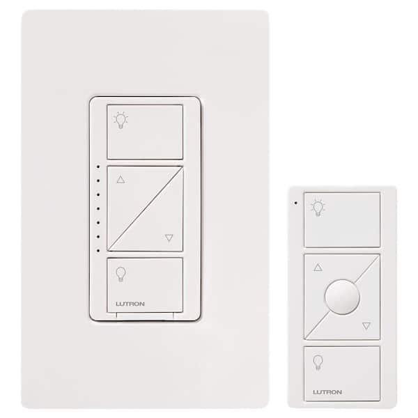 Lutron Caseta Wireless 600/150-Watt Multi-Location In-Wall Dimmer with Pico Remote Control Kit - White