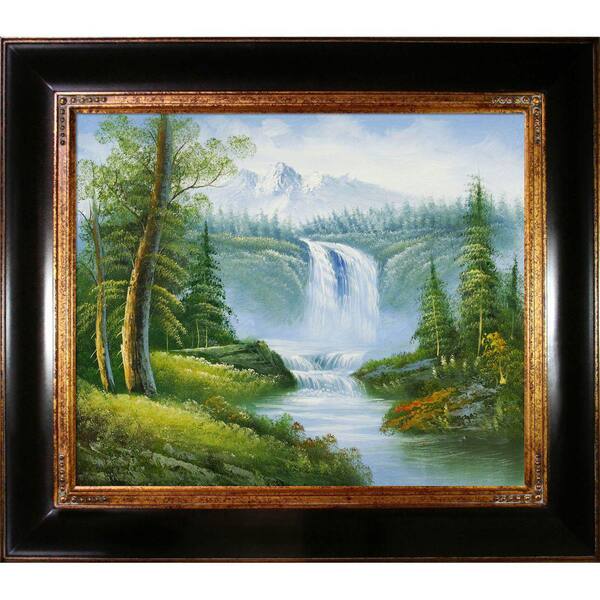 LA PASTICHE 29 in. x 33 in. "Nature's Appeal" by Unknown Artists Framed Oil Painting