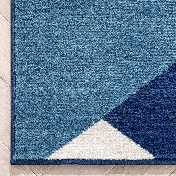 Well Woven Modern Vinatge Tile Print Blue Non-Skid Backing Area Rug - 3'3  x 4'7 - Bed Bath & Beyond - 18608302