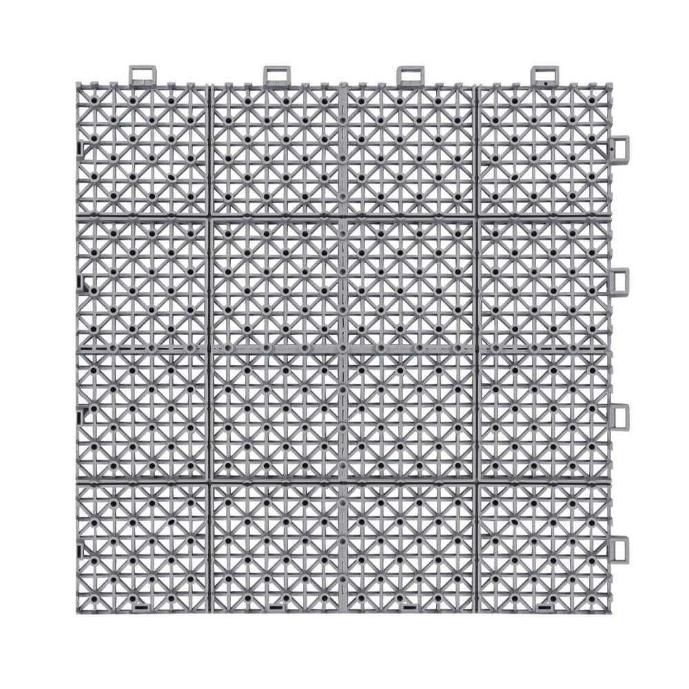 Outdoor 1 ft. x 1 ft. Composite Deck Tile in Gray (60 Per Box) price history on PriceWatchPro