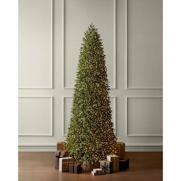 12 ft Elegant Twinkling Grand Fir LED Pre-Lit Artificial Christmas Tree with Timer